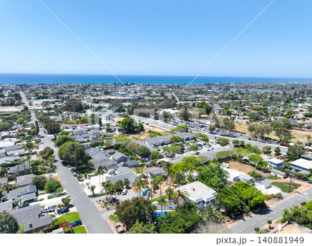 Aerial view of Carlsbad, beach city, North County San Diego, California Aerial view of Carlsbad, beach city, North County San Diego, California 140881949