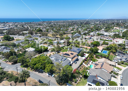Aerial view of Carlsbad, beach city, North County San Diego, California Aerial view of Carlsbad, beach city, North County San Diego, California 140881956