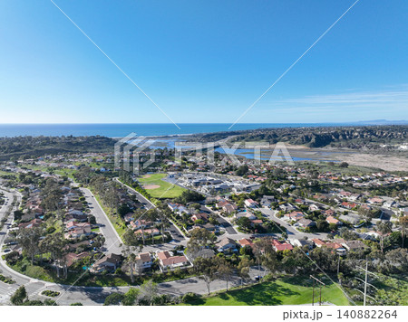 Aerial vierw over a golf course in Solana Beach, San Diego, California Aerial vierw over a golf course in Solana Beach, San Diego, California 140882264