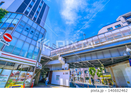 日本の東京都市景観 東急電鉄 中延駅などを望む 日本の東京都市景観 東急電鉄 中延駅などを望む 140882462