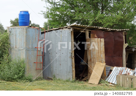 metal waste storage in the city metal waste storage in the city 140882795