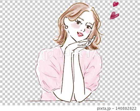 一位女士臉頰貼 一位女士臉頰貼 140882822