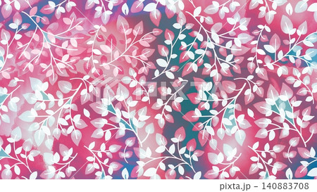 花咲く時期に葉を見上げた風景イラスト 140883708