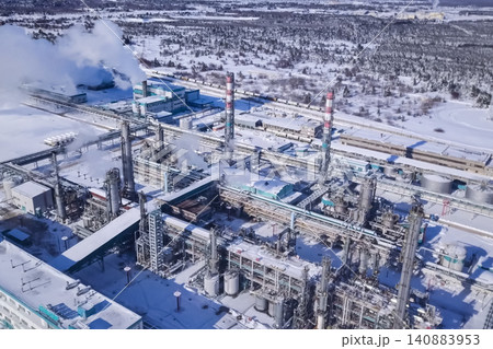 Oil refinery and petrochemical plant 140883953