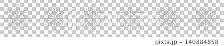 Standard silver snowflake line border decorative illustration with transparent background. Standard silver snowflake line border decorative illustration with transparent background. 140884858