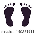 Footprints flat icon human steps silhouette 140884911