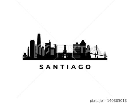 Vector Santiago skyline.  140885018