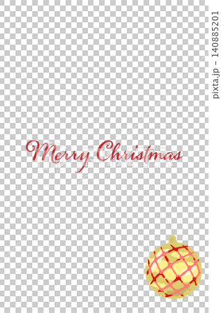 A vertical Christmas card featuring an illustration of a checkered ornament. A vertical Christmas card featuring an illustration of a checkered ornament. 140885201