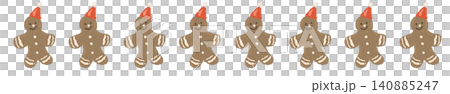 A lively illustration with various gingerbread cookies arranged randomly by dividing lines. A lively illustration with various gingerbread cookies arranged randomly by dividing lines. 140885247
