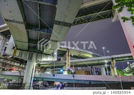 大阪夜景 阿波座 阪神高速 阿波座JCT 大阪府大阪市 大阪夜景 阿波座 阪神高速 阿波座JCT 大阪府大阪市 140885954