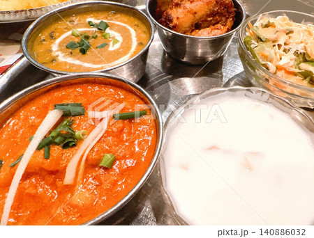 インドカレーのランチセット インドカレーのランチセット 140886032