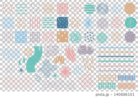 A set of various shapes drawn with Nordic patterns. A set of various shapes drawn with Nordic patterns. 140886101