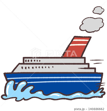海を渡る船のイラスト 海を渡る船のイラスト 140886662