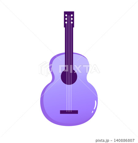 Purple guitar icon isolated on white background. Guitar symbol. Vector illustration Purple guitar icon isolated on white background. Guitar symbol. Vector illustration 140886807