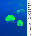 幻想的に光るクラゲ　水族館の癒しの風景 140887574