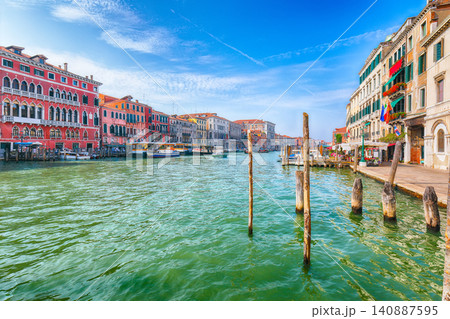 Remarkable morning cityscape of Venice with famous Canal Grande. Popular travell destination. Remarkable morning cityscape of Venice with famous Canal Grande. Popular travell destination. 140887595
