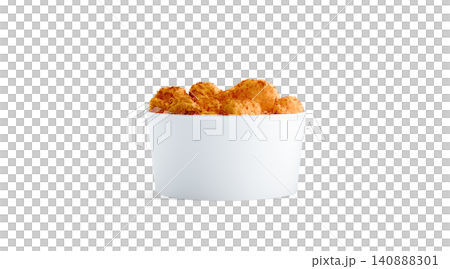 Blank white small food bucket with chicken wings mockup png, transparent background, 3d rendering. Empty short pail fastfood mock up cut out. Paper hen bucketful design. Blank white small food bucket with chicken wings mockup png, transparent background, 3d rendering. Empty short pail fastfood mock up cut out. Paper hen bucketful design. 140888301