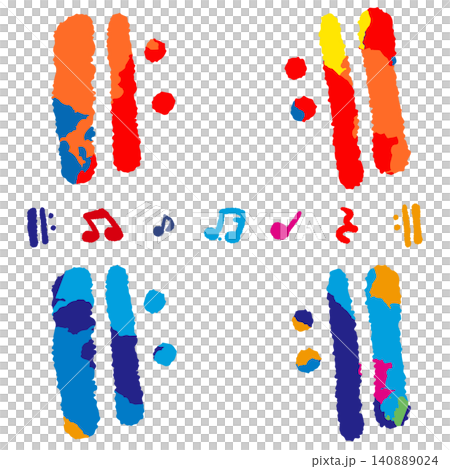 A colorful music sound effect set. Repeat symbol. Repeat. A colorful music sound effect set. Repeat symbol. Repeat. 140889024