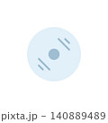 Disc icon for optical media storage or disk image file. Compact disc symbol for burning software or media player. Icon design flat style 140889489