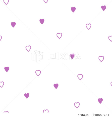 Pink Heart Seamless Pattern on White Background for Valentine's Day Pink Heart Seamless Pattern on White Background for Valentine's Day 140889784