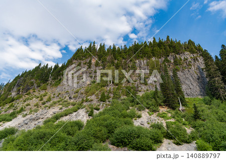 Scenic landscape of woodland. Hill landscape with forest. Nature of mountain forest. Green forest wood landscape in mountain. Nature of mixed forest. Landscape of scenery nature. Breathtaking view Scenic landscape of woodland. Hill landscape with forest. Nature of mountain forest. Green forest wood landscape in mountain. Nature of mixed forest. Landscape of scenery nature. Breathtaking view 140889797