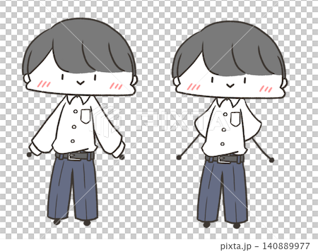 Boy wearing a dress shirt set Boy wearing a dress shirt set 140889977