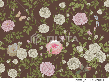 cute roses seamless pattern 3 cute roses seamless pattern 3 140890112