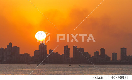Kuwait cityscape during the sunset timelapse Kuwait cityscape during the sunset timelapse 140890971