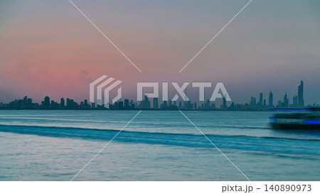 Kuwait cityscape during the sunset timelapse 140890973