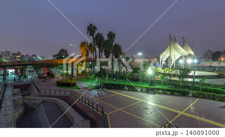 The Muralla Park day to night timelapse. It is a public park located in the city of Lima. 140891000