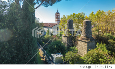Tomb of the Horatii and Curiatii in beautiful town of Albano Laziale timelapse hyperlapse, Italy Tomb of the Horatii and Curiatii in beautiful town of Albano Laziale timelapse hyperlapse, Italy 140891175