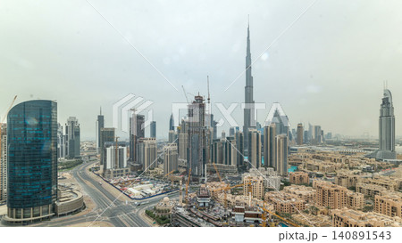 Beautiful luxury Dubai downtown aerial top view timelapse, Dubai, United Arab Emirates Beautiful luxury Dubai downtown aerial top view timelapse, Dubai, United Arab Emirates 140891543