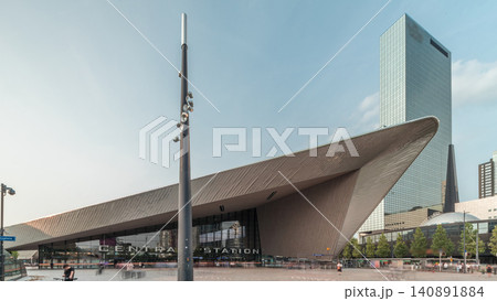 Hyperlapse of Rotterdam Central Station, the main railway hub in South Holland, Netherlands Hyperlapse of Rotterdam Central Station, the main railway hub in South Holland, Netherlands 140891884