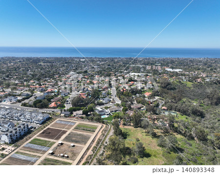 Aerial view of Encinitas town in San Diego, California Aerial view of Encinitas town in San Diego, California 140893348