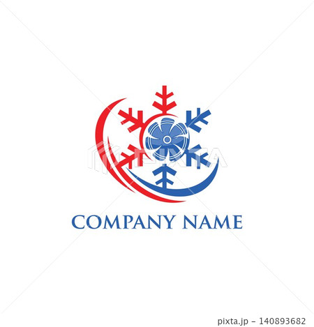 Premium quality hvac logo design, hvac logo emblem, best heating and cooling logo template design 140893682