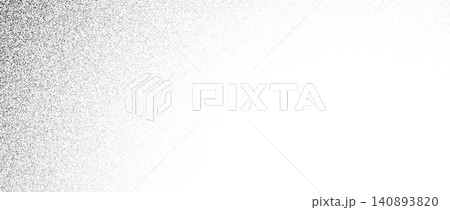 Stippled noise curve edge texture. Fading sand dotted gradient background. Rough grunge dust speckle wallpaper. Vanishing grit granule backdrop. Vector distressed sprayed particles and specks overlay Stippled noise curve edge texture. Fading sand dotted gradient background. Rough grunge dust speckle wallpaper. Vanishing grit granule backdrop. Vector distressed sprayed particles and specks overlay 140893820