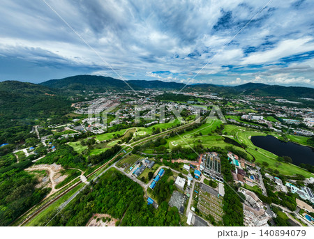 Aerial view landscape nature in summer season at Phuket island Thailand Aerial view landscape nature in summer season at Phuket island Thailand 140894079