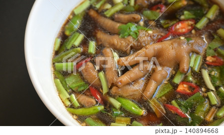 spicy chicken soup with chilli, Thai food spicy chicken soup with chilli, Thai food 140894668