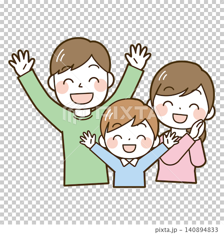 A happy family of three A happy family of three 140894833