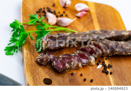 Popular Spanish sausage cured pork Popular Spanish sausage cured pork 140894923