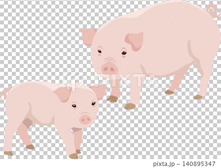 Two cute pigs Two cute pigs 140895347