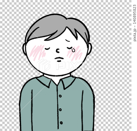 哭泣的男人的插圖 哭泣的男人的插圖 140895823