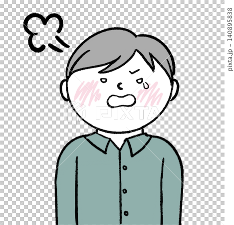 哭泣的男人的插圖 哭泣的男人的插圖 140895838