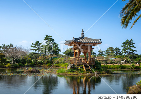 A pavilion at Norimae Park, Jeju. A pavilion at Norimae Park, Jeju. 140896290