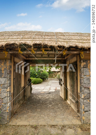 Entrance to a traditional Jeju Island house Entrance to a traditional Jeju Island house 140896732