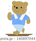 ランニングをしているクマのイラスト 140897044