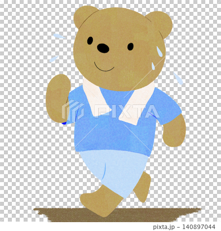 Illustration of a bear running Illustration of a bear running 140897044