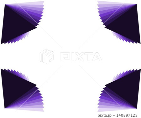 Abstract purple triangle geometric full corners frame on white background with copy space Abstract purple triangle geometric full corners frame on white background with copy space 140897125
