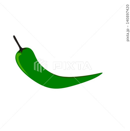 Green chili pepper vector illustration isolated on white background 140897420