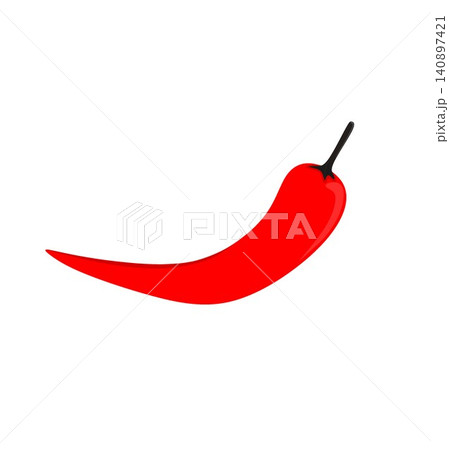 Red chili pepper vector illustration isolated on white background Red chili pepper vector illustration isolated on white background 140897421